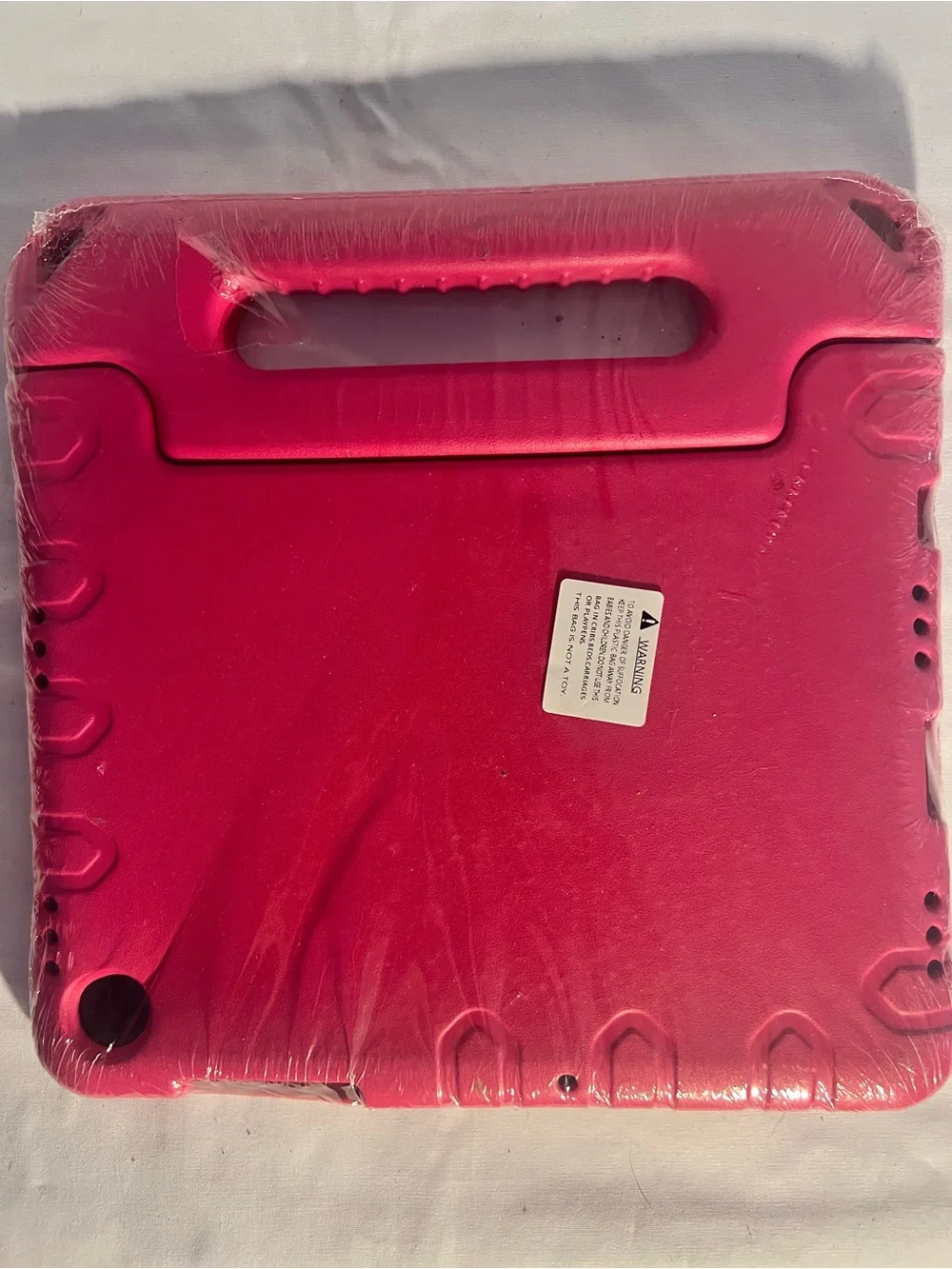Shockproof Pink Tablet Case with Built-In Screen Protector and Handle